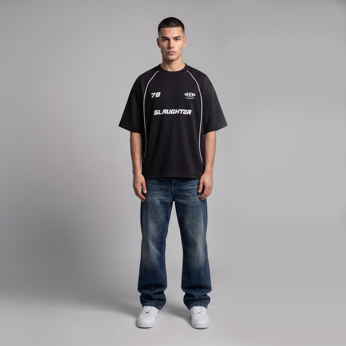 Slaughter Jersey Tee Black — STUNER